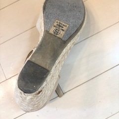 【23.5cm】ヒール6.5cm★ウェッジソール アンクルストラップ サンダルの画像