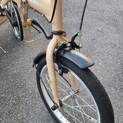 J1373【リユースのサカイ柏店】折りたたみ自転車　PROVROS　ベージュ　★店頭にて試乗可★ 簡易クリーニング済　　 中古自転車 　流山市  松戸市 我孫子市 鎌ヶ谷市 船橋市 守谷市 取手市の画像