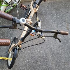 J1373【リユースのサカイ柏店】折りたたみ自転車　PROVROS　ベージュ　★店頭にて試乗可★ 簡易クリーニング済　　 中古自転車 　流山市  松戸市 我孫子市 鎌ヶ谷市 船橋市 守谷市 取手市の画像