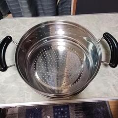 ２段鍋　蒸し鍋　蒸し器　２６ｃｍの画像