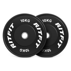 RITFIT バーベルプレート フルラバー 5KG 10KG 15KG*2 計6枚の画像