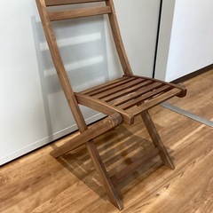 折)イス(茶色)【町田市再生家具】0825の画像