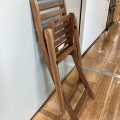 折)イス(茶色)【町田市再生家具】0825の画像