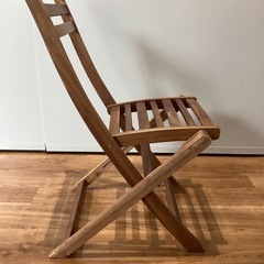 折)イス(茶色)【町田市再生家具】0825の画像
