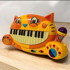 B. toys キャットピアノ バタット ネコ型キーボード 楽器 おもちゃ カラオケマイク付き 2歳〜 楽器 ピアノ 動作確認済みの画像