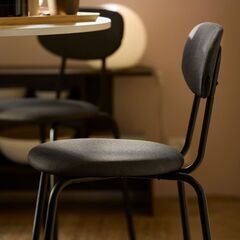 【美品】 IKEA ÖSTANÖ オスタノ チェア２脚（ダークグレー/ディープグリーン）の画像