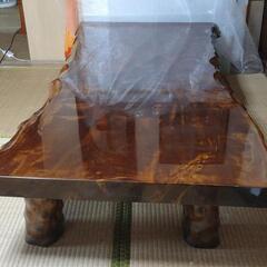 木製一枚板テーブル    お値下げ可ですの画像