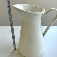 【イケア廃盤品】IKEA SOCKERÄRT ホーロー ピッチャー フラワーベースの画像