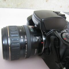 日本製　CANON　キャノン　EOS　１００　QD　作動未確認　フィルムカメラ　専用バッグ・取説付　キャップ蓋なし　　の画像