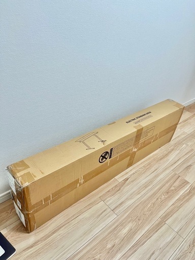 【受付中】Claiks 昇降デスク 電動スタンディングデスク 幅120×奥行60cm（ナチュラル天板 / ホワイトフレーム）新品未開封