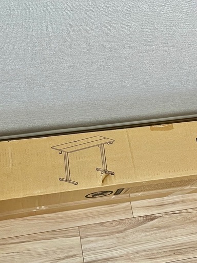 【受付中】Claiks 昇降デスク 電動スタンディングデスク 幅120×奥行60cm（ナチュラル天板 / ホワイトフレーム）新品未開封