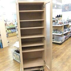 収納棚 幅60×奥41×高さ145 キャビネット 本棚 食器棚 コレクションケース 札幌市厚別区 厚別店の画像