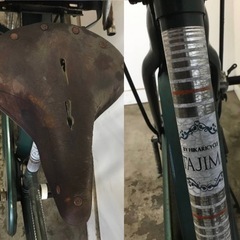 A-74 △ v 岐阜発/ 昭和レトロ/ HIKARICYCLE/ TAJIMA/ 自転車/ ロードブレーキ/ 革サドル/ 26インチ/ 走行確認/ 現状品/ 管05k/ R7.6/24 △の画像
