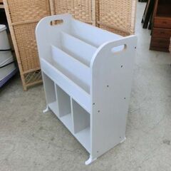 絵本ラック ホワイト系 白系 子供部屋 幅63cm 63×28×75.5cm 絵本収納 札幌 西野店の画像