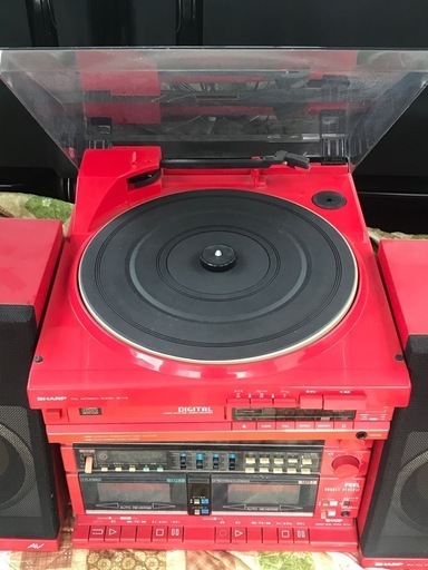 SHARP CP-7V8 レッド コンポ　レトロ SHARP CP-7V8 レッド コンポ レトロ SHARP CP-7V8 レッド コンポ