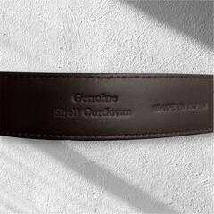 Genuine Shell Cordovan 本革 ベルト 日本製 高級 美品の画像