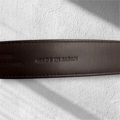 Genuine Shell Cordovan 本革 ベルト 日本製 高級 美品の画像