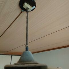 昭和レトロ 蛍光灯照明器具 笠付き(ペンダントライト)の画像