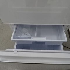 【恵庭】三菱　自動製氷付き3ドア冷蔵庫　MR-CX37-W　23年製　美品！ホワイトの画像