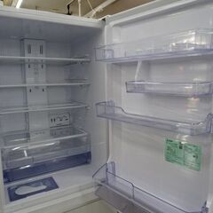 【恵庭】三菱　自動製氷付き3ドア冷蔵庫　MR-CX37-W　23年製　美品！ホワイトの画像