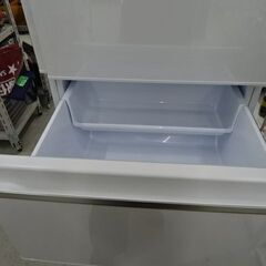 【恵庭】三菱　自動製氷付き3ドア冷蔵庫　MR-CX37-W　23年製　美品！ホワイトの画像