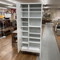 ジモティー限定価格 S764 ⭐ 中村敬木工 NAKAMURA 姿見付きシューズボックス ディープH 幅75cm USEDの画像