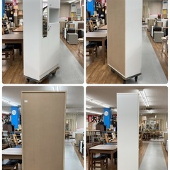 ジモティー限定価格 S764 ⭐ 中村敬木工 NAKAMURA 姿見付きシューズボックス ディープH 幅75cm USEDの画像