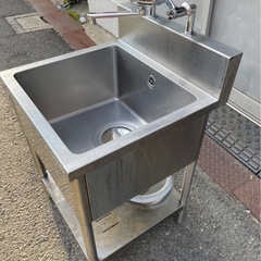 業務用 tanico 1槽シンク 混合水栓 蛇口付き 幅600×奥600×高さ800+150(mm) 一槽シンク 一層シンク 1層シンク 厨房機器 流し シンク 大阪の画像