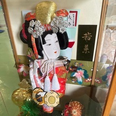 羽子板　飾り　ガラスケース入りの画像