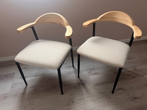 ハーフアーム　ダイニングチェア(2脚セット)