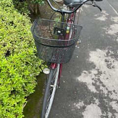 自転車　No.415　ワインレッド　26インチ　ライト付き　【リサイクルショップどりーむ天保山店】の画像