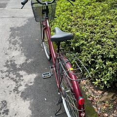 自転車　No.415　ワインレッド　26インチ　ライト付き　【リサイクルショップどりーむ天保山店】の画像