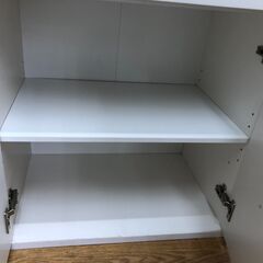 ★リユースのサカイ幸手店★SJ10256★ジモティ割あり★ NITORI 食器棚 白 W59×D39×H181 クリーニング済み の画像