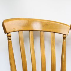 571)【2客セット】柏木工 ダイニングチェア 無垢材 カントリースタイル 飛騨家具 KASHIWAの画像