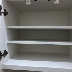 ★リユースのサカイ幸手店★SJ10257★ジモティ割あり★ NITORI 食器棚 白 W88×D43×H180 クリーニング済み の画像