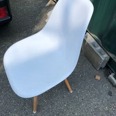 JM20198K)  ナプコ 白椅子＜幅：約46cm 高さ：約82cm 奥行：約39cm＞中古品【取りに来られる方限定】　の画像
