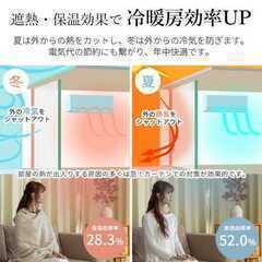 ✨ 完全遮光！UVカット＆断熱◎カーテン 2枚セット（幅100×丈110cm） ✨の画像