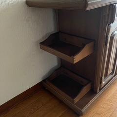 アンティーク　木製　キャビネット　カウンターワゴン 棚　ラック　サイドボード の画像