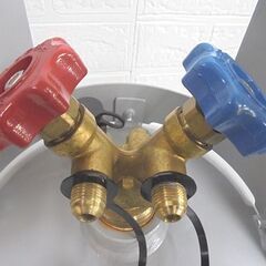 数回使用しただけ アサダ 3/8" フロン回収再生ボンベ 24L フロートセンサ付き R410A/R32/R463AJ 冷媒回収 ASADA 札幌市 白石店の画像