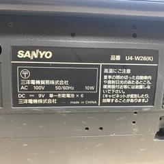 【動作確認済】SANYO U4-W26(K) ラジオ・カセットプレーヤーの画像