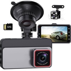 車用 ドライブレコーダー 前後2カメラ ドラレコ 小型 32GBカード付きの画像