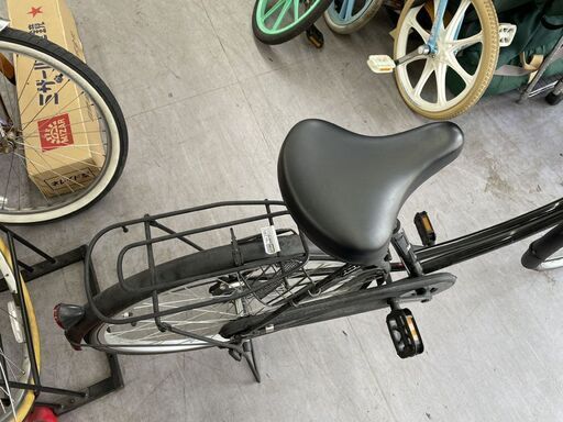26インチ 自転車 変速なし 荷台付き ママチャリ 黒 ブラック 札幌市手稲区