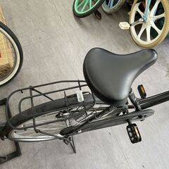 26インチ 自転車 変速なし 荷台付き ママチャリ 黒 ブラック 札幌市手稲区の画像