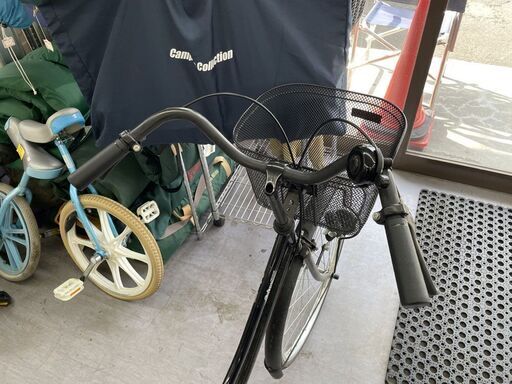 26インチ 自転車 変速なし 荷台付き ママチャリ 黒 ブラック 札幌市手稲区