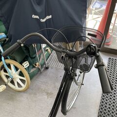 26インチ 自転車 変速なし 荷台付き ママチャリ 黒 ブラック 札幌市手稲区の画像