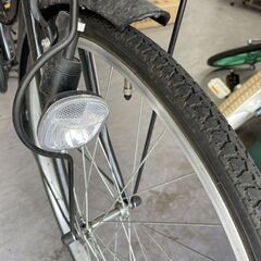 26インチ 自転車 変速なし 荷台付き ママチャリ 黒 ブラック 札幌市手稲区の画像