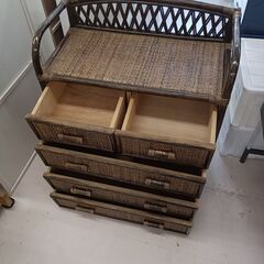 リユースのサカイ栃木店★ジモティ割あり★  ラック ブラウン W64×D34×H73 クリーニング済み TC10379の画像