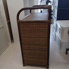 リユースのサカイ栃木店★ジモティ割あり★  ラック ブラウン W64×D34×H73 クリーニング済み TC10379の画像