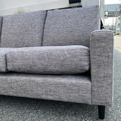 L字ソファ　3人掛け　三人掛け　グレー　ソファー　家具　インテリア　オシャレ家具の画像