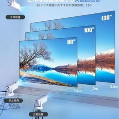 未使用品✨プロジェクター 家庭用 4K【360°HIFI立体スピーカー・APP利用可能】の画像